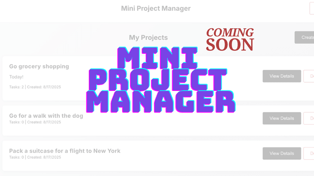 Mini Project Manager